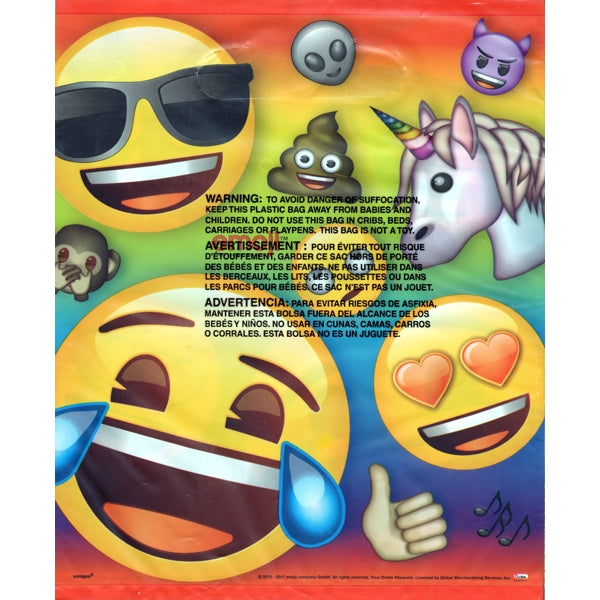 Iconic Emoji Party Favor Treat Bags (8 Pack)