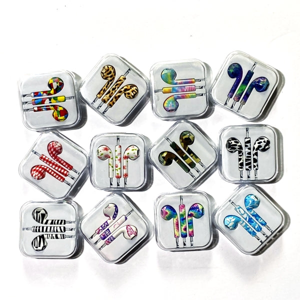 Wired Earbuds with Microphone (1 Count) Colors Vary