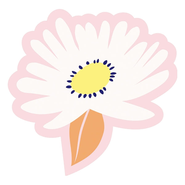 Unique Hello Spring Daisy Floral Vinyl Stickers (3 Pack) Weather Friendly