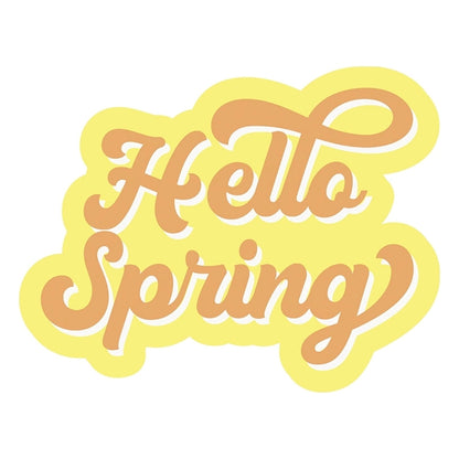 Unique Hello Spring Daisy Floral Vinyl Stickers (3 Pack) Weather Friendly