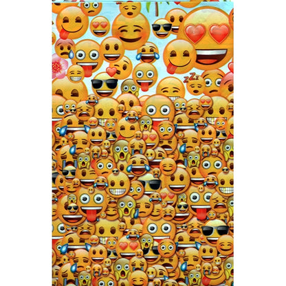 Iconic Emoji Plastic Table Cover - All Over Print/Blue (54" x 84")