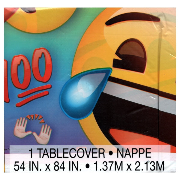 Iconic Emoji Plastic Table Cover (54" x 84")