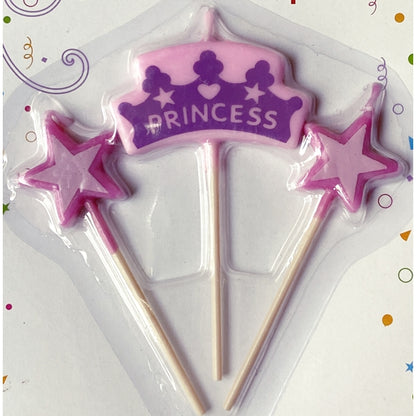 Way to Celebrate! Princess Birthday Candle Set (3 Pack)