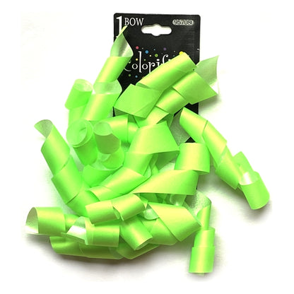 Colorifics Neon Curly Streamer Bow Gift Topper - 5" (Select Color)