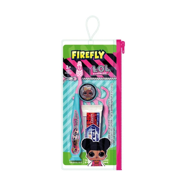 Clearance - FireFly Kids Novelty Toothbrush Combo Oral Care Travel Kit - Soft (LOL Surprise) Best by Date 06/2024
