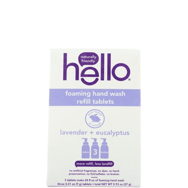 Hello Foaming Hand Soap Refill Tablets - Lavender/Eucalyptus (3 Pack)