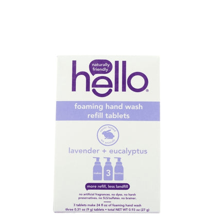Hello Foaming Hand Soap Refill Tablets - Lavender/Eucalyptus (3 Pack)