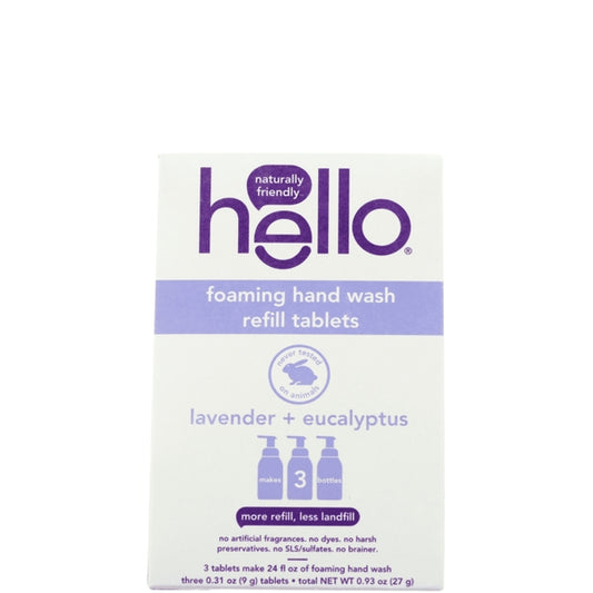 Hello Foaming Hand Soap Refill Tablets - Lavender/Eucalyptus (3 Pack)