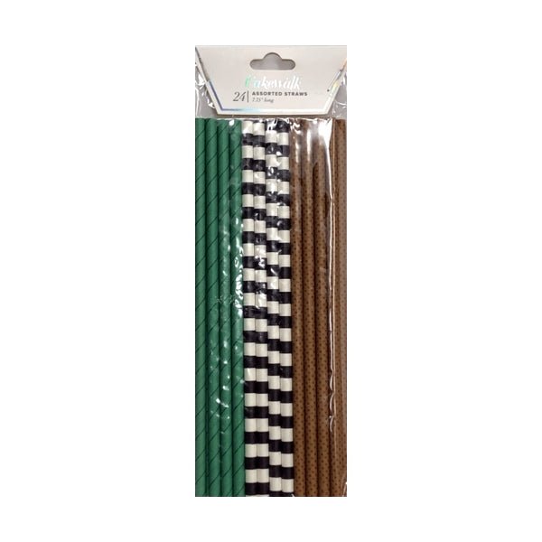Cakewalk Decorative Party Straws - Sports (24 Pack) - DollarFanatic.com