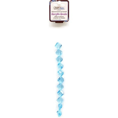 Craft Medley Diamond Twist-Cut Faceted Acrylic Beads (7" Strand) Select Color - DollarFanatic.com
