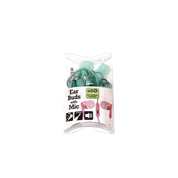 GetCharged Earbuds with Microphone (Select Transparent Color) Includes Extra Ear Bud Cushion Tips - DollarFanatic.com