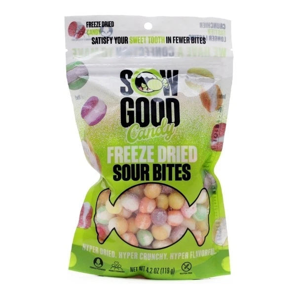 Sow Good Candy Freeze Dried Sour Bites Resealable Pouch 4.2 oz. each